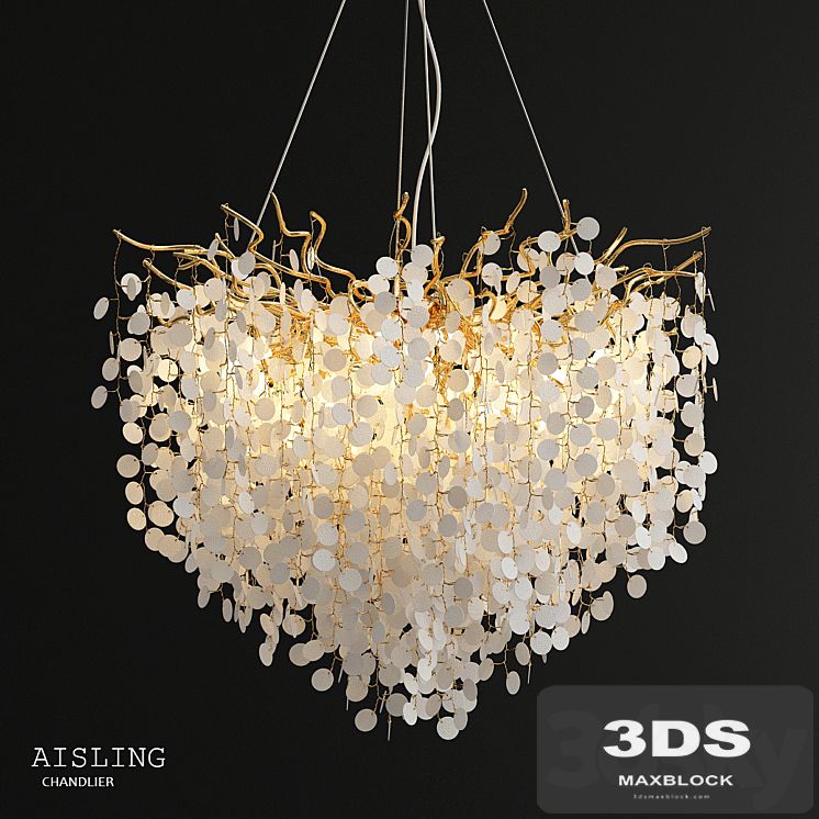 Aisling coin glass chandelier