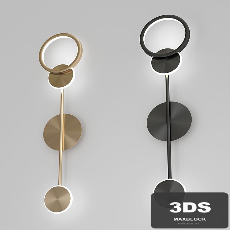 Brushed Gold Black Wall Light