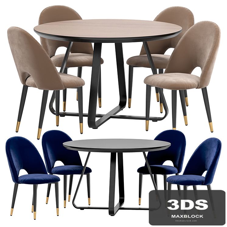 Iris dining chair and Toronto table