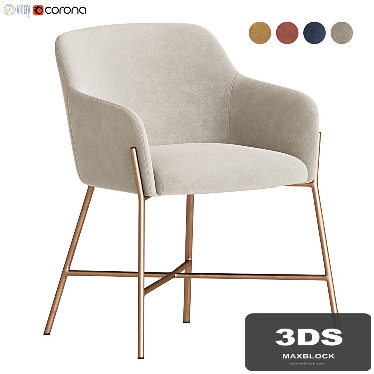 Ana Velvet Arm Dining Chair