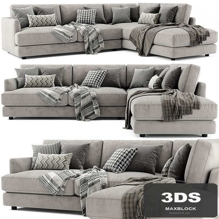 West Elm Haven Sectional Chaise Sofa