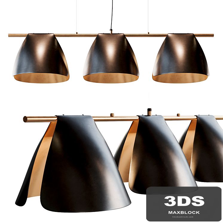 Arnau Bent Metal Linear Chandelier