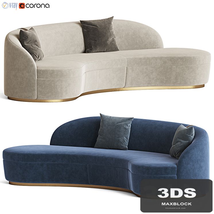 Otium Curved Sofa Capital Collection