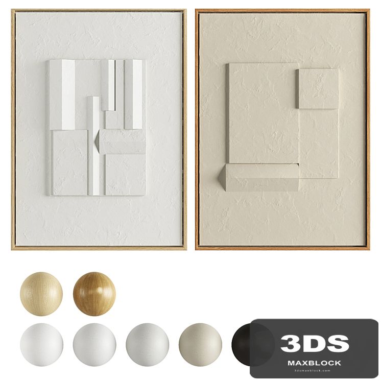 Iolastudios - Plaster Painted Relief Artwork 04