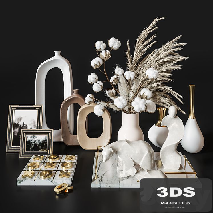 Decoration Set 34 Cotton pampas