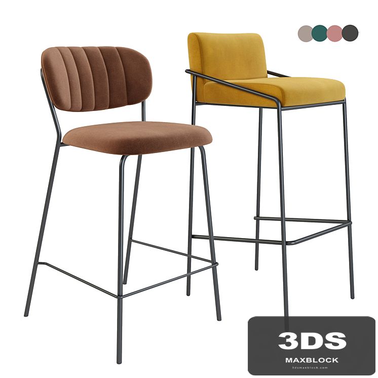 Bar stool Velvet Lev. Bar stool Carol.