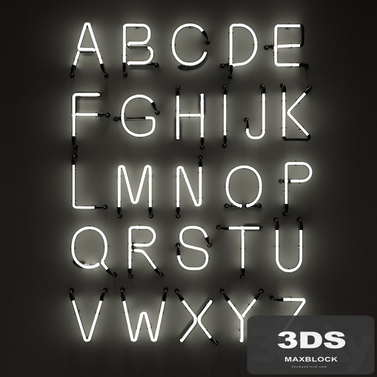 Neon Letters, Neon Type Font 2
