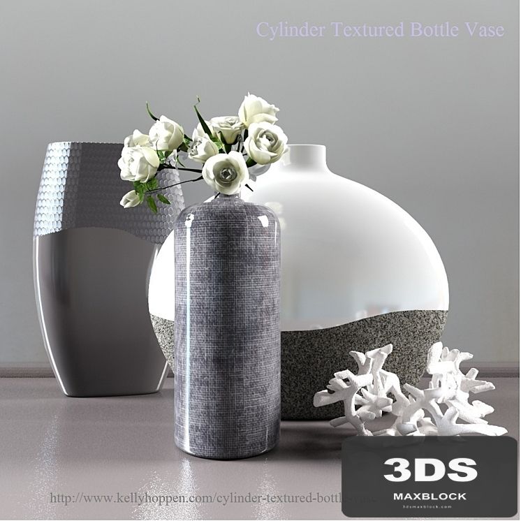 Cylinder Textured Bottle Vase