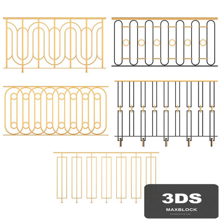 Set of classic railings