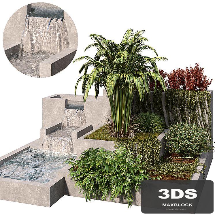 Garden Set with water fountain