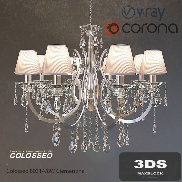 Chandelier Colosseo80314-8W Clementina Chrome