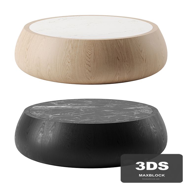 DRUM COCKTAIL TABLE by McGuire furniture