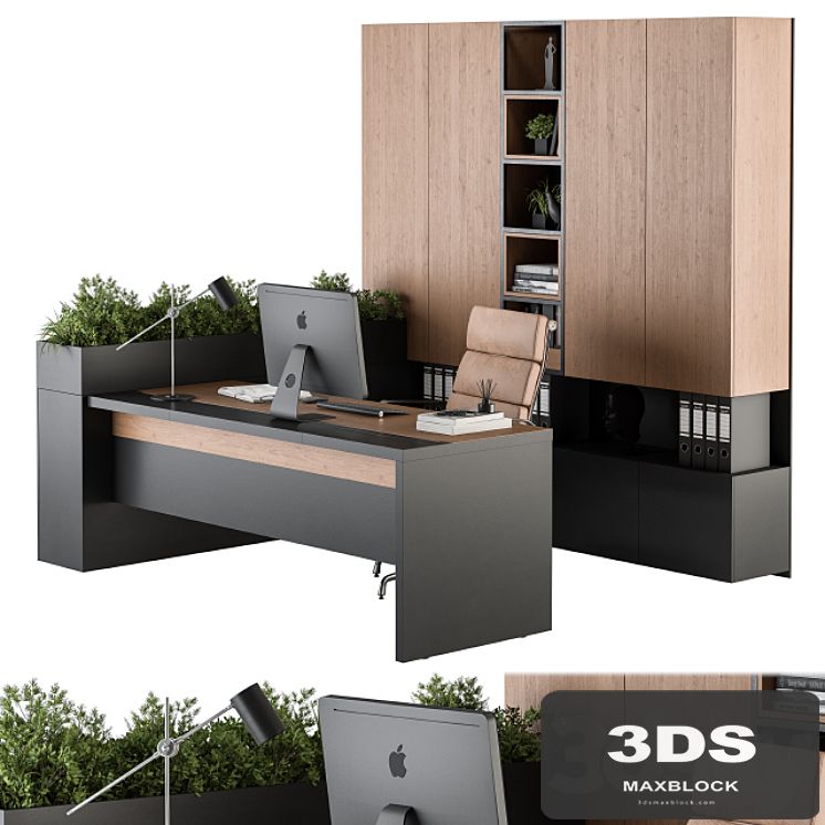 Office Furniture L Type wardrobe - Manager Set 32