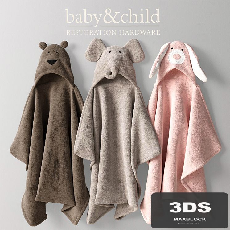 RH / ANIMAL HOODED TOWELS