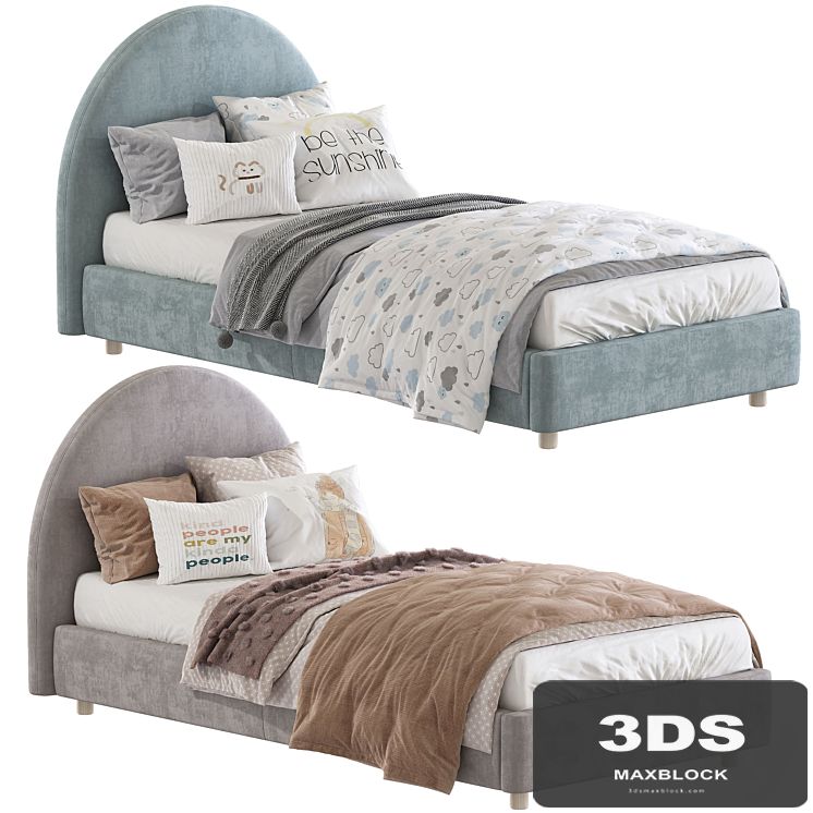 Bed with a soft headboard 14