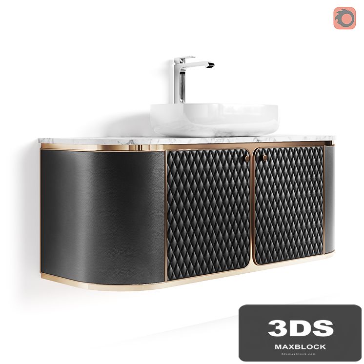 FIFTYFOURMS Suspended Bathroom Cabinet Warlock Single