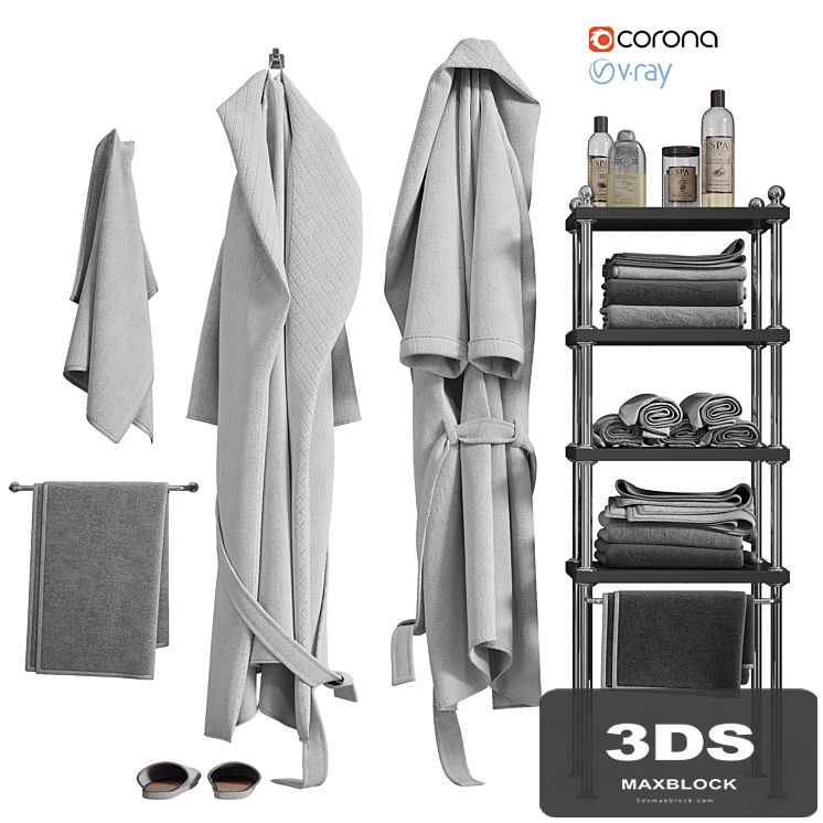 White robe and towels