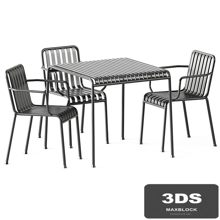 Palissade Table S80 and Palissade Armchair by Hay