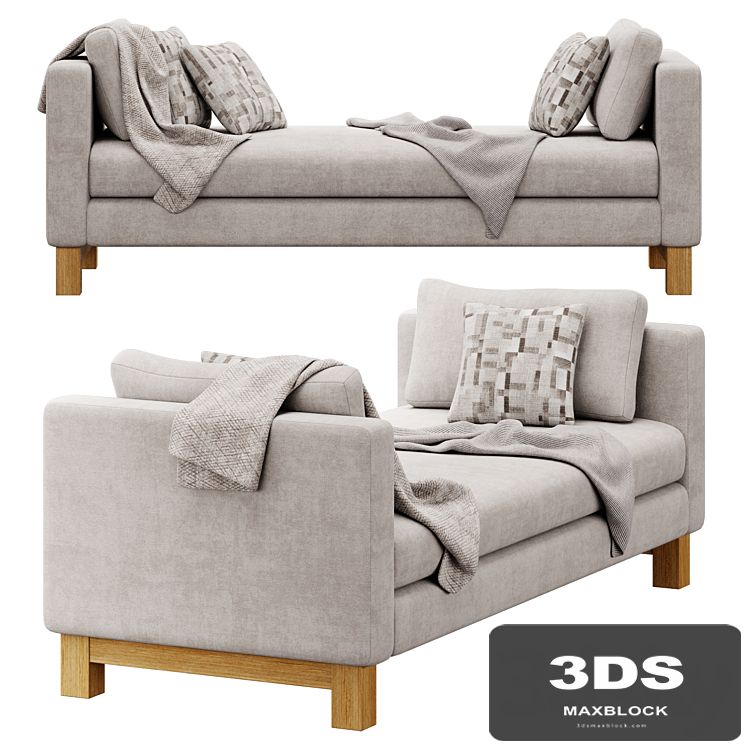 Pacific Daybed with Wood Legs by Crate & barrel