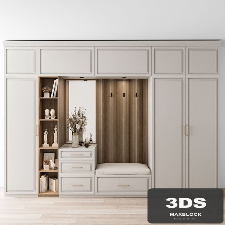 Hallway 19 - White and Wood Set