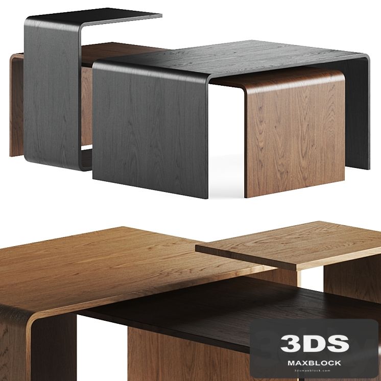 Gravelli Trio Wooden Coffee Tables