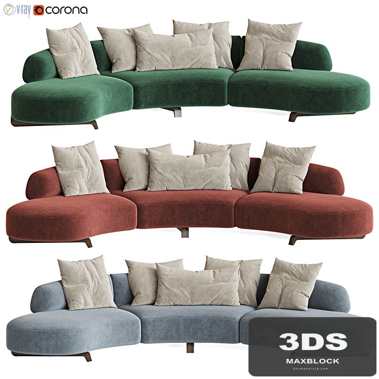 Paolo Castelli Vao Curved Sofa