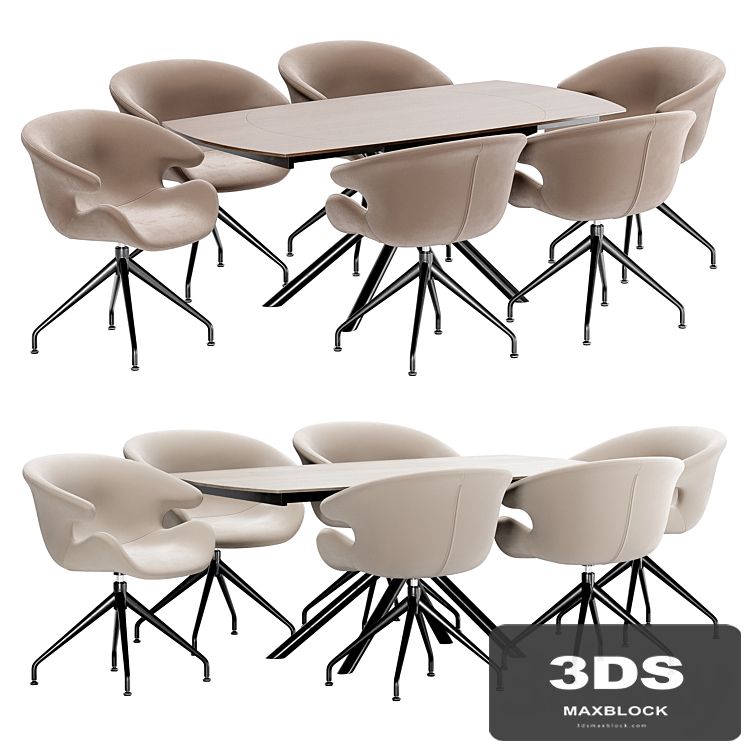 Wing dining chair and table MK-7501-WD