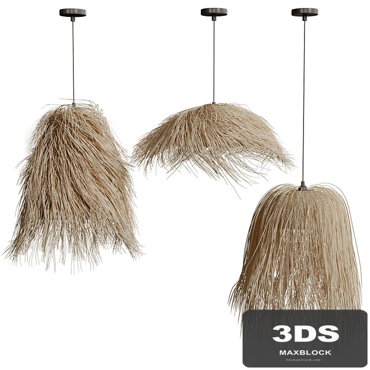 Moroccan Wicker Leaf Pendant Light