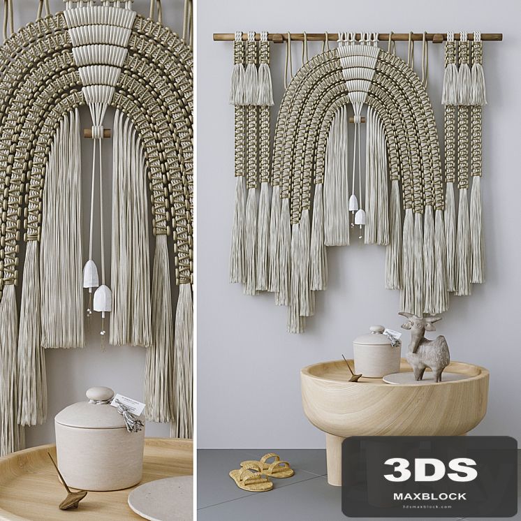 Decorative set with Wall Hanging Macrame # 5