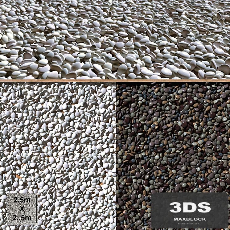 DARK AND LIGHT PEBBLES