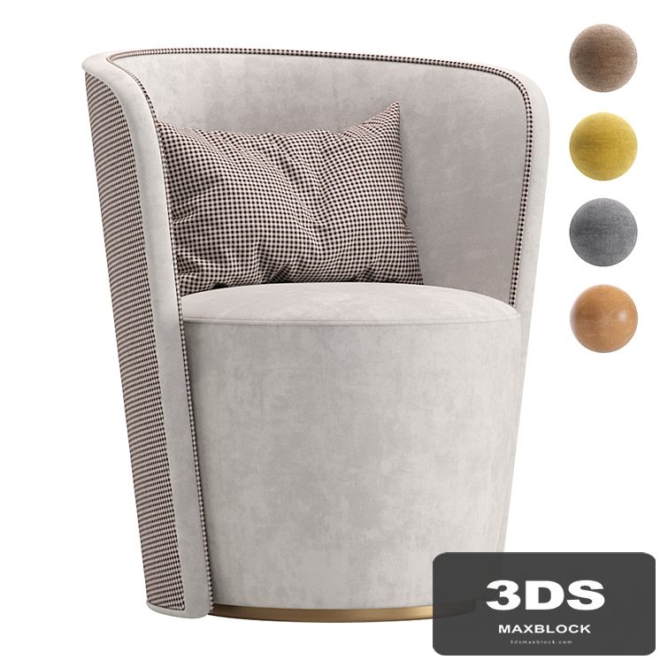 Armchair MANRO Cazarina Interiors Velvet and Leather/Кресло МАНРО