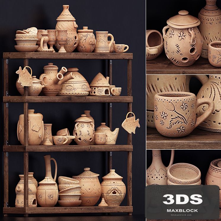Dishes clay n22 / Clay dishes No. 22
