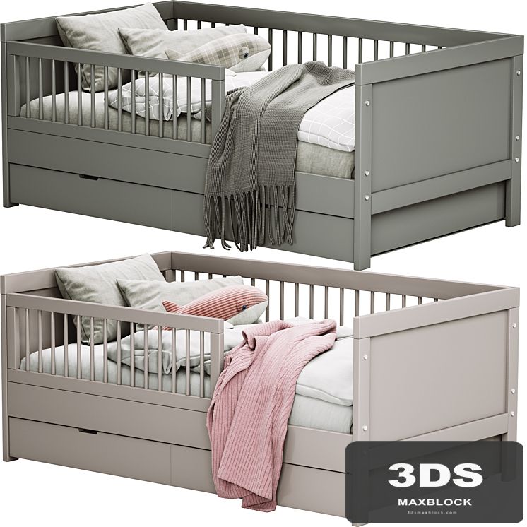 Childroom LIT ENFANT VIVIEN GRIS