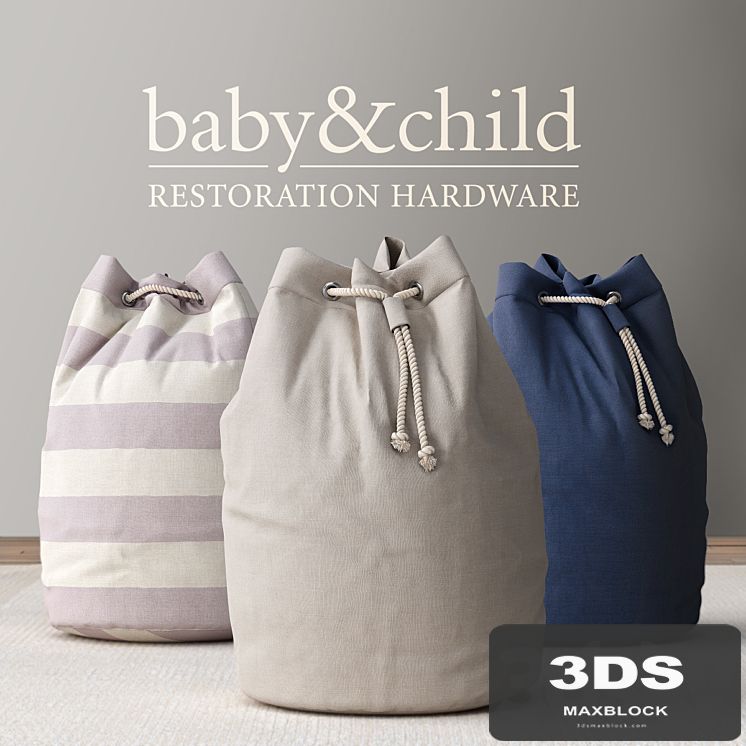 RH / SOLID CANVAS HAMPER