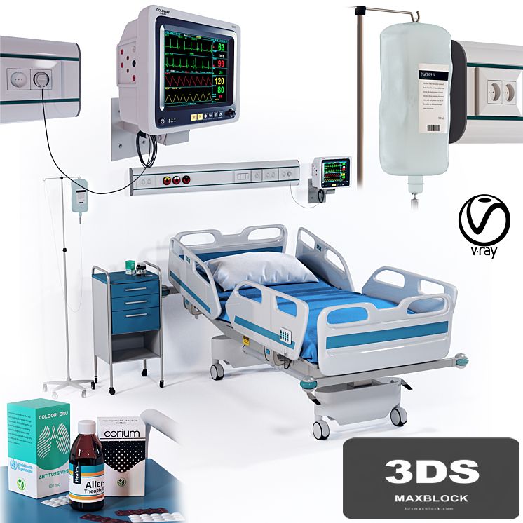 hospital patient electrical bed-vray
