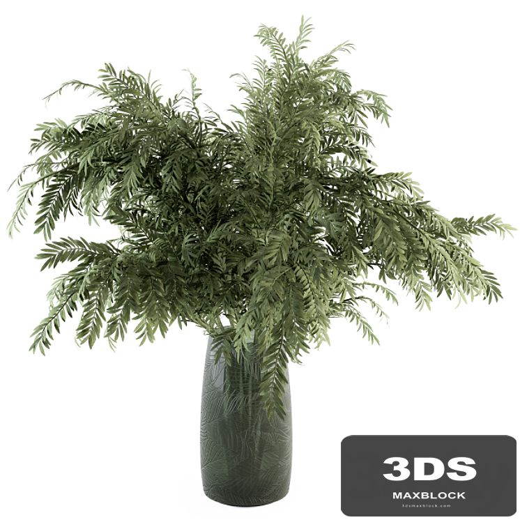 Bouquet - Green Branch in Glass vase 64