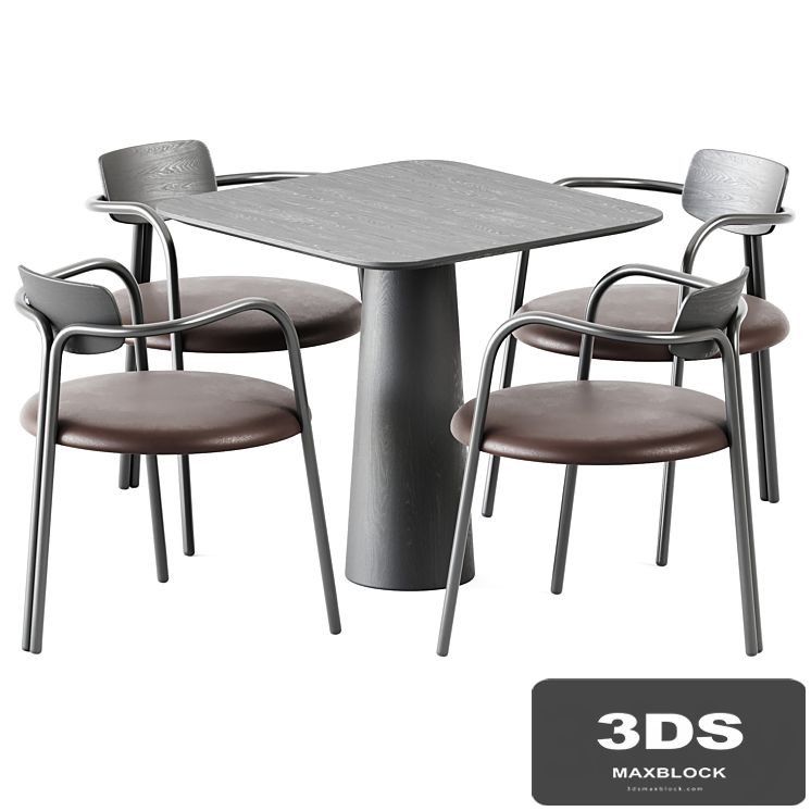 Table POV 460 S80 by Ton and Chair Via Veneto by De Castelli