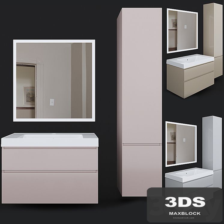 Cabinet with sink CUBO 80 Kerama Marazzi