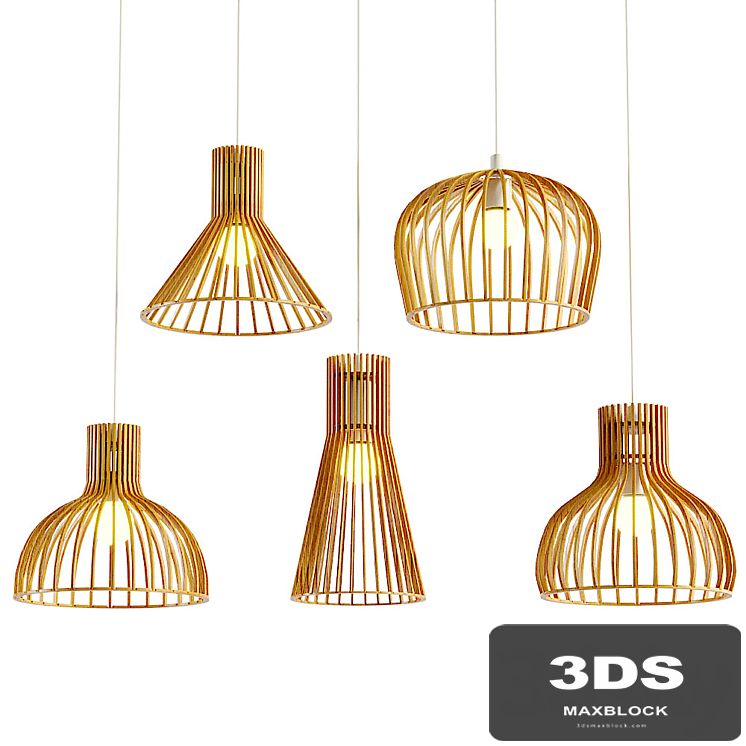 Aliexpress wooden hanging lamp set