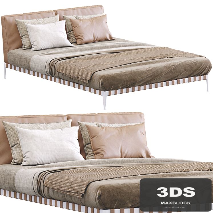 Leather Bed Gregory By Flexform