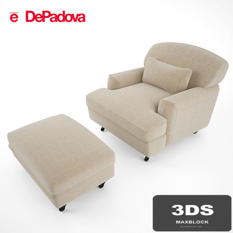 De Padova - Raffles Armchair and Ottoman