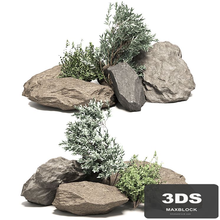 Stone + Bush Pack 6