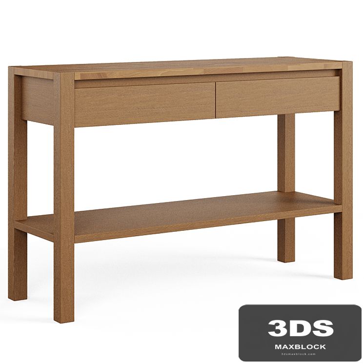 Adelita Oak Console Table with 2 Drawers
