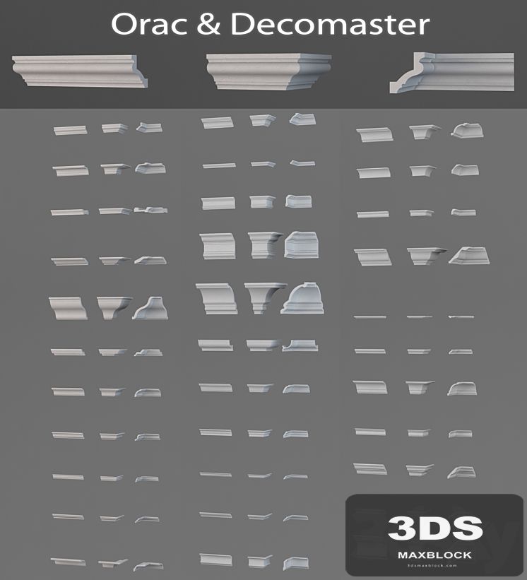 Ceiling curtain rods and Orac Decomaster