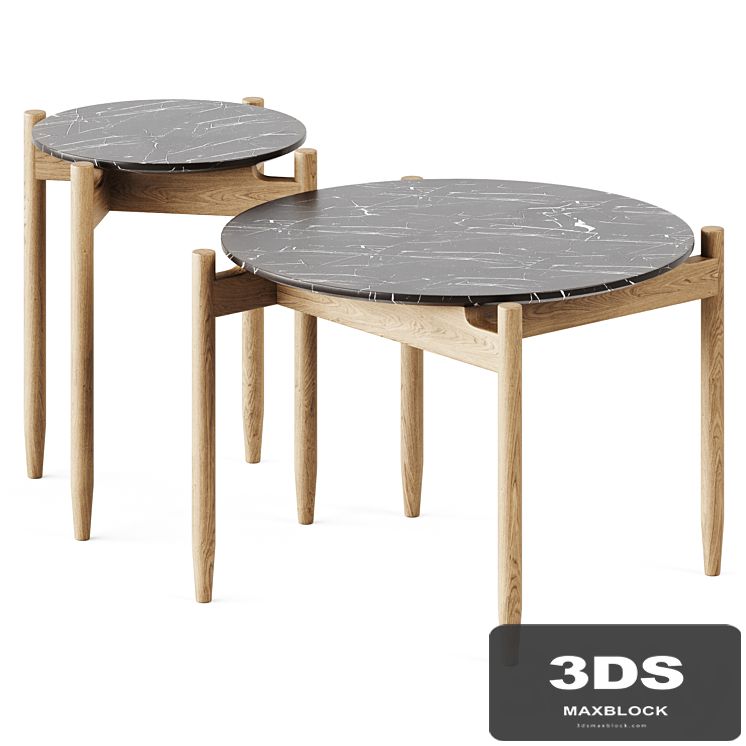 Low round marble coffee table Juli by Amura