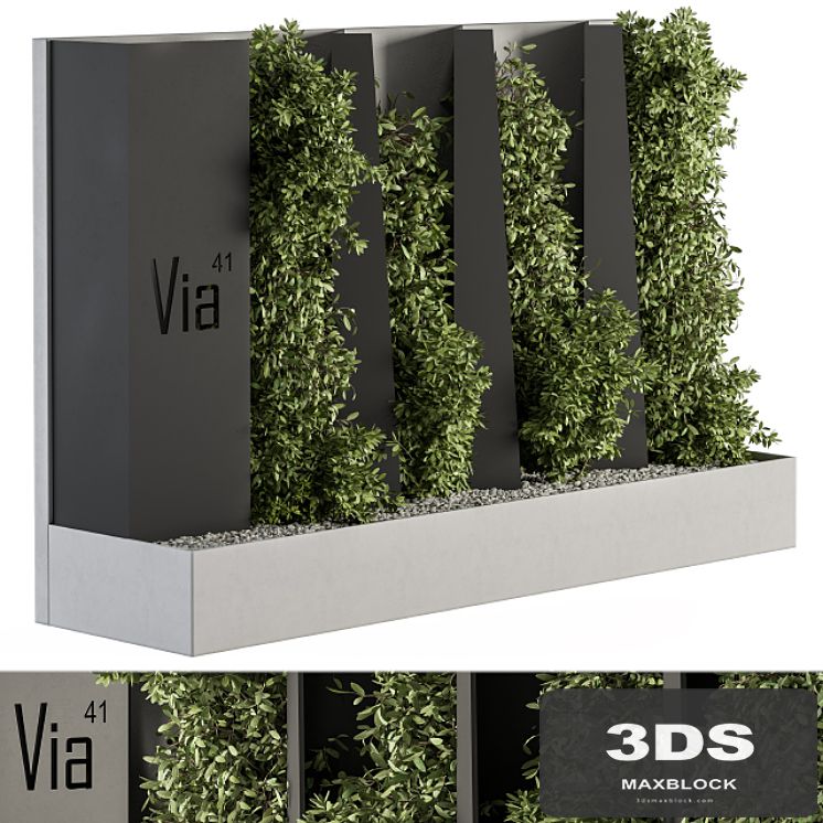 Outdoor Green Wall and Fence - Architecture Element 44