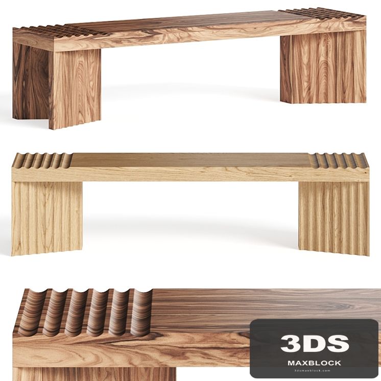Okha Frequency Wooden Bench