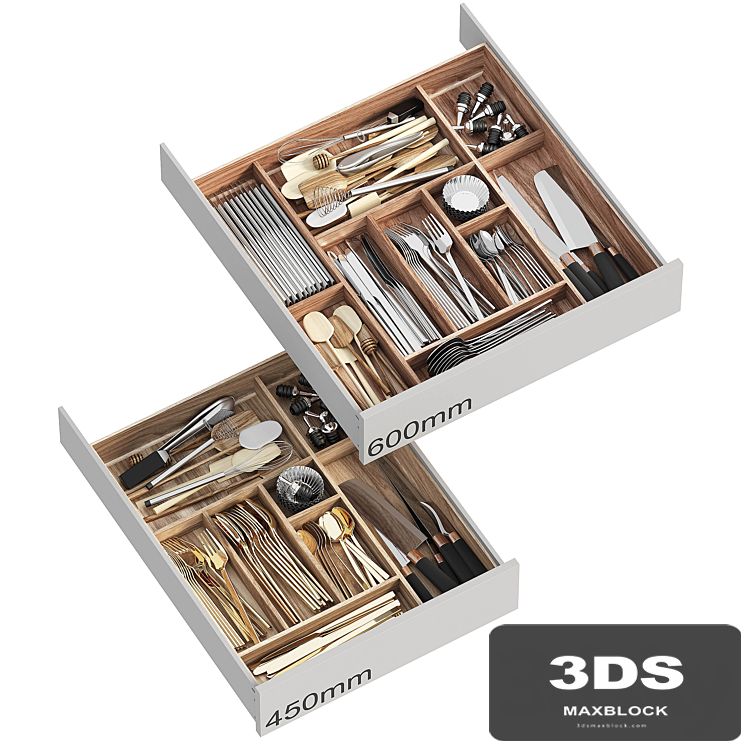 Filling for kitchen drawers