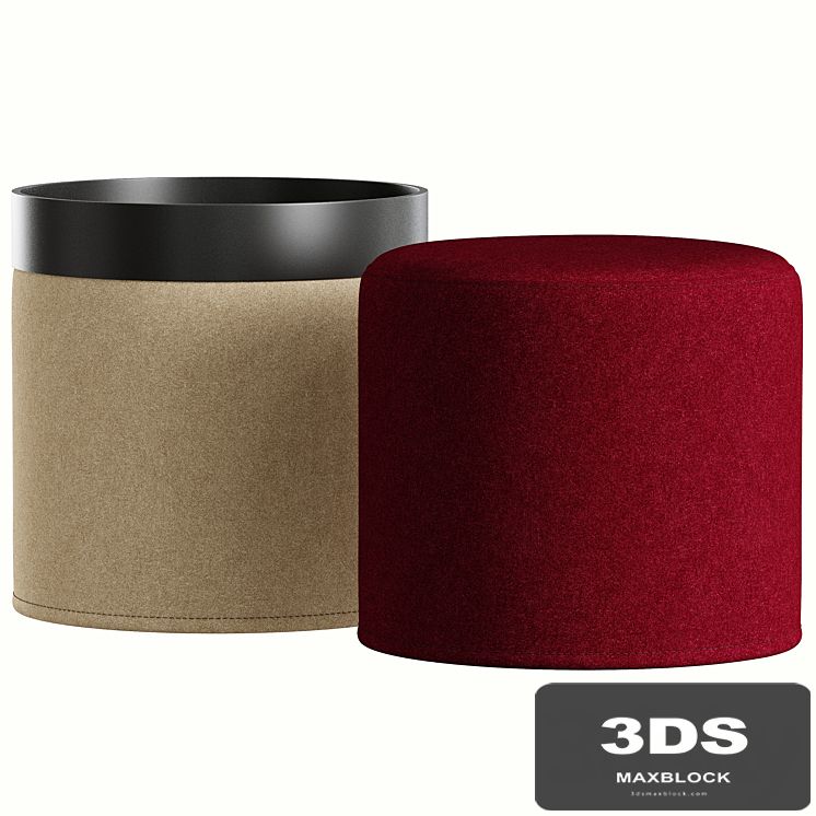 Drum pouf by Softline