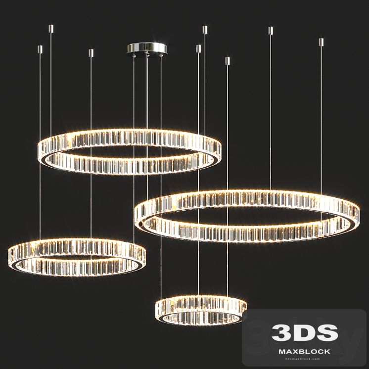 Ring led duplex chandelier